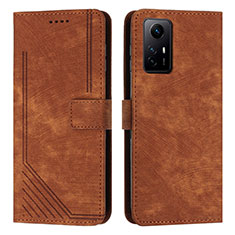 Funda de Cuero Cartera con Soporte Carcasa Y08X para Xiaomi Redmi Note 12S Marron