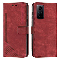 Funda de Cuero Cartera con Soporte Carcasa Y08X para Xiaomi Redmi Note 12S Rojo