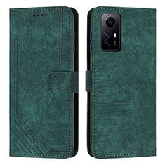 Funda de Cuero Cartera con Soporte Carcasa Y08X para Xiaomi Redmi Note 12S Verde