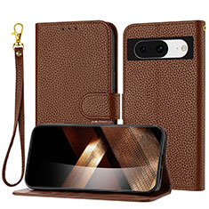 Funda de Cuero Cartera con Soporte Carcasa Y09X para Google Pixel 8 5G Marron