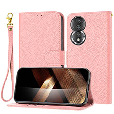 Funda de Cuero Cartera con Soporte Carcasa Y09X para Huawei Honor 80 5G Oro Rosa