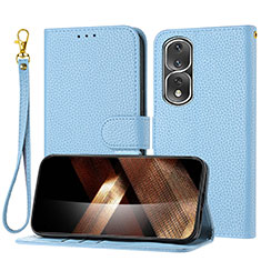 Funda de Cuero Cartera con Soporte Carcasa Y09X para Huawei Honor 80 Pro 5G Azul