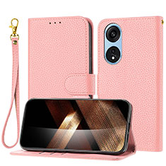 Funda de Cuero Cartera con Soporte Carcasa Y09X para Huawei Honor X5 Plus Oro Rosa