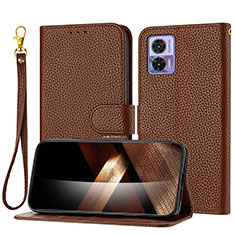 Funda de Cuero Cartera con Soporte Carcasa Y09X para Motorola Moto Edge 30 Lite 5G Marron