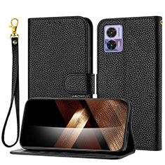 Funda de Cuero Cartera con Soporte Carcasa Y09X para Motorola Moto Edge 30 Neo 5G Negro