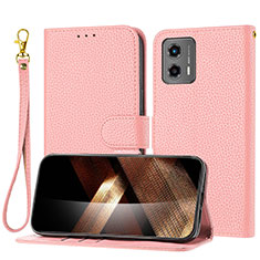 Funda de Cuero Cartera con Soporte Carcasa Y09X para Motorola Moto G 5G (2023) Oro Rosa