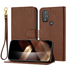 Funda de Cuero Cartera con Soporte Carcasa Y09X para Motorola Moto G Play Gen 2 Marron