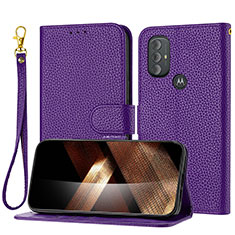 Funda de Cuero Cartera con Soporte Carcasa Y09X para Motorola Moto G Play Gen 2 Morado