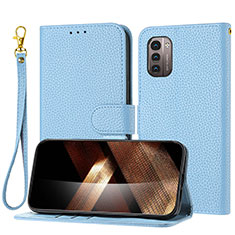 Funda de Cuero Cartera con Soporte Carcasa Y09X para Nokia G11 Azul