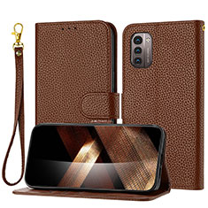 Funda de Cuero Cartera con Soporte Carcasa Y09X para Nokia G11 Marron