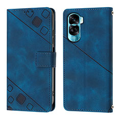 Funda de Cuero Cartera con Soporte Carcasa YB1 para Huawei Honor 90 Lite 5G Azul