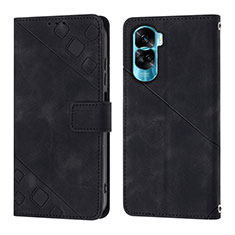 Funda de Cuero Cartera con Soporte Carcasa YB1 para Huawei Honor 90 Lite 5G Negro