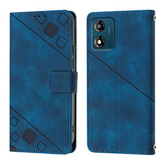 Funda de Cuero Cartera con Soporte Carcasa YB1 para Motorola Moto E13 Azul