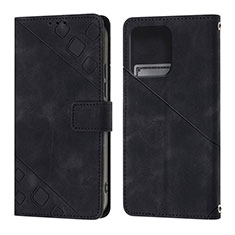 Funda de Cuero Cartera con Soporte Carcasa YB1 para Motorola Moto Edge 40 Pro 5G Negro