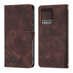 Funda de Cuero Cartera con Soporte Carcasa YB1 para Motorola Moto Edge Plus (2023) 5G Marron