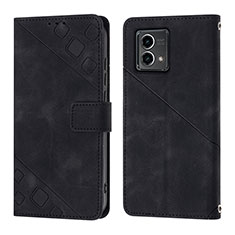 Funda de Cuero Cartera con Soporte Carcasa YB1 para Motorola Moto G 5G (2023) Negro