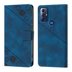 Funda de Cuero Cartera con Soporte Carcasa YB1 para Motorola Moto G Play (2023) Azul