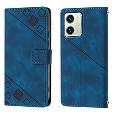 Funda de Cuero Cartera con Soporte Carcasa YB1 para Motorola Moto G54 5G Azul