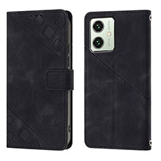 Funda de Cuero Cartera con Soporte Carcasa YB1 para Motorola Moto G54 5G Negro