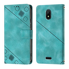 Funda de Cuero Cartera con Soporte Carcasa YB1 para Nokia C100 Verde