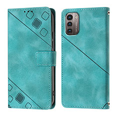 Funda de Cuero Cartera con Soporte Carcasa YB1 para Nokia G11 Verde