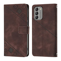 Funda de Cuero Cartera con Soporte Carcasa YB1 para Nokia G400 5G Marron