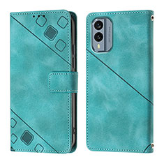 Funda de Cuero Cartera con Soporte Carcasa YB1 para Nokia X30 5G Verde