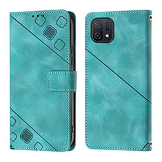 Funda de Cuero Cartera con Soporte Carcasa YB1 para Oppo A16K Verde