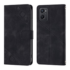 Funda de Cuero Cartera con Soporte Carcasa YB1 para Oppo A96 4G Negro