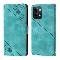 Funda de Cuero Cartera con Soporte Carcasa YB1 para Oppo Reno9 5G Verde