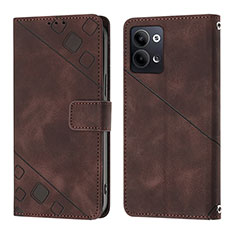 Funda de Cuero Cartera con Soporte Carcasa YB1 para Oppo Reno9 Pro 5G Marron