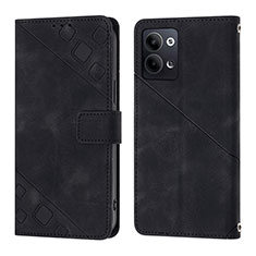 Funda de Cuero Cartera con Soporte Carcasa YB1 para Oppo Reno9 Pro 5G Negro