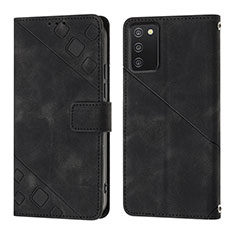 Funda de Cuero Cartera con Soporte Carcasa YB1 para Samsung Galaxy A03s Negro