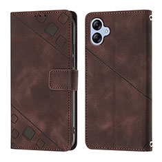 Funda de Cuero Cartera con Soporte Carcasa YB1 para Samsung Galaxy A04 4G Marron