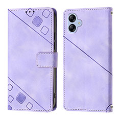 Funda de Cuero Cartera con Soporte Carcasa YB1 para Samsung Galaxy A04 4G Morado