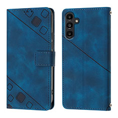 Funda de Cuero Cartera con Soporte Carcasa YB1 para Samsung Galaxy A04s Azul