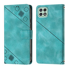 Funda de Cuero Cartera con Soporte Carcasa YB1 para Samsung Galaxy A22s 5G Verde