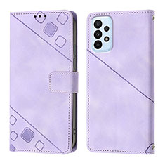 Funda de Cuero Cartera con Soporte Carcasa YB1 para Samsung Galaxy A23 5G Morado