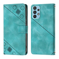 Funda de Cuero Cartera con Soporte Carcasa YB1 para Samsung Galaxy A32 4G Verde