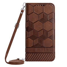 Funda de Cuero Cartera con Soporte Carcasa YB1 para Samsung Galaxy A34 5G Marron