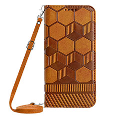 Funda de Cuero Cartera con Soporte Carcasa YB1 para Samsung Galaxy A34 5G Marron Claro