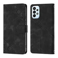 Funda de Cuero Cartera con Soporte Carcasa YB1 para Samsung Galaxy A52 4G Negro