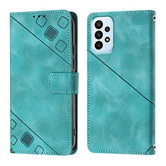 Funda de Cuero Cartera con Soporte Carcasa YB1 para Samsung Galaxy A72 4G Verde