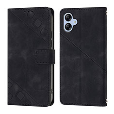 Funda de Cuero Cartera con Soporte Carcasa YB1 para Samsung Galaxy M04 Negro