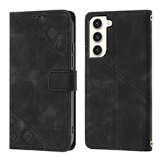 Funda de Cuero Cartera con Soporte Carcasa YB1 para Samsung Galaxy S22 Plus 5G Negro