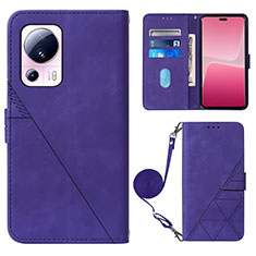 Funda de Cuero Cartera con Soporte Carcasa YB1 para Xiaomi Civi 2 5G Morado