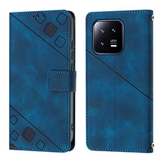 Funda de Cuero Cartera con Soporte Carcasa YB1 para Xiaomi Mi 13 5G Azul
