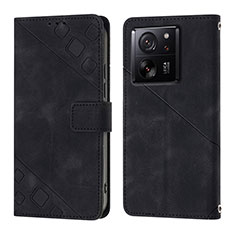 Funda de Cuero Cartera con Soporte Carcasa YB1 para Xiaomi Mi 13T 5G Negro