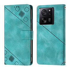 Funda de Cuero Cartera con Soporte Carcasa YB1 para Xiaomi Mi 13T Pro 5G Verde