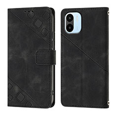 Funda de Cuero Cartera con Soporte Carcasa YB1 para Xiaomi Poco C50 Negro